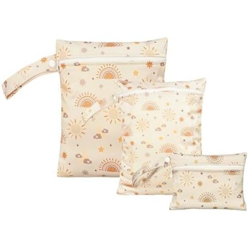 3-Piece Waterproof Wet Dry Bag Set with Zipper - Durable Travel Organizer for Swimming, Diapers, Baby, Gym & Beach Accessories