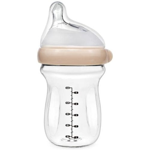 Haakaa Gen. 3 Glass Baby Bottle 6oz/160ml (peach)