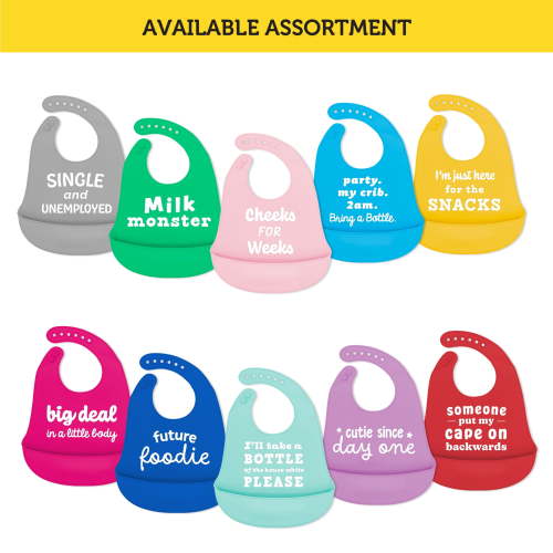 Safety First Silicone Infant Baby Bib with Food Catcher Pocket