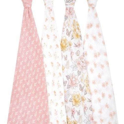 aden + anais Essentials Organic Swaddle Blanket - Earthly - 4pk