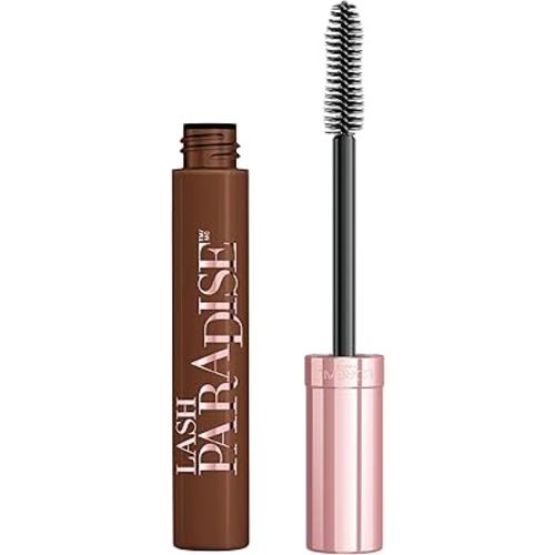 L'Oreal Paris Makeup Voluminous Lash Paradise Mascara, Voluptuous Volume, Intense Length, Feathery Soft Full Lashes, No Flaking, Smudging or Clumping, Latte Brown, 0.28 Fl Oz