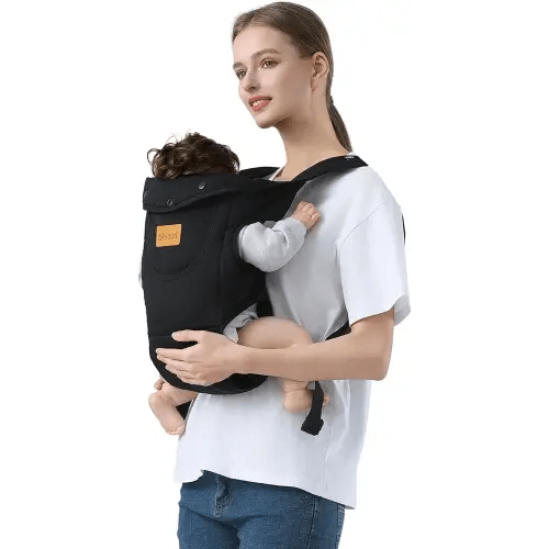 Baby Carrier Newborn to Toddler, Cozy Baby Wrap Carrier(7-30lbs), Easily Adjustable Toddler Carrier, Lightweight Baby Holder Carrier, Black