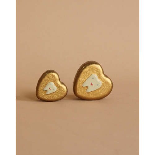 Maileg Metal Tooth box, 2 Piece - Gold
