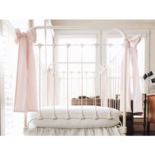 Baby Pink Large Crib Bow | High Cotton Textile