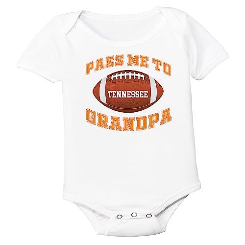 Football Pass Me to GrandPa Baby Bodysuit for Tennessee Fans