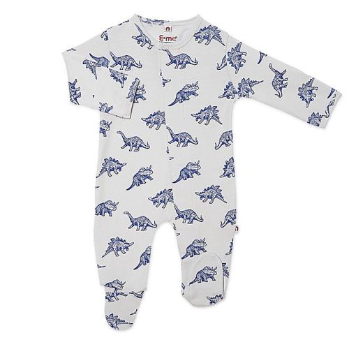 Magnetic Me® by Magnificent Baby Jurassic Size 3-6M Magnetic Footie in Grey/Blue