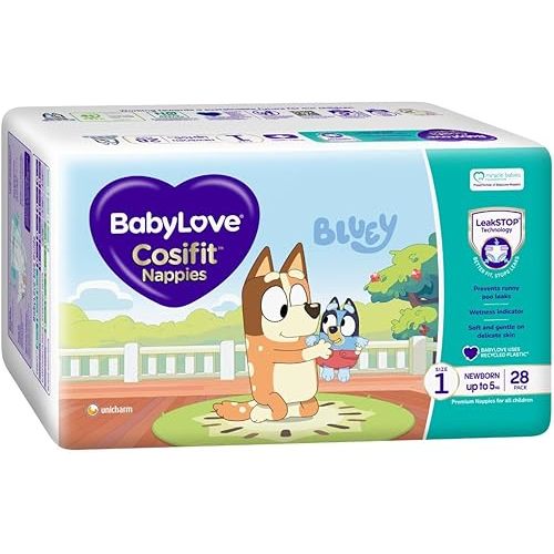 BabyLove Cosifit Newborn Nappies Size 1, Starter Pack, 28 Count