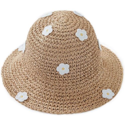 pureborn Baby Toddler Girls Straw Sun Hat Summer Beach Hat