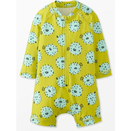 Baby Rashguard Swimsuit | 6-12 Month | Cutie & The Blowfish Pattern