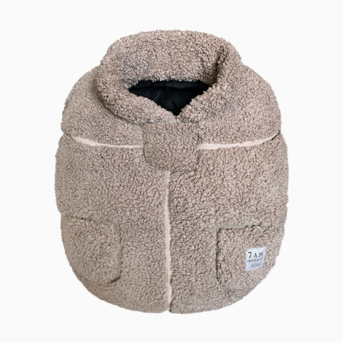 Car Seat Cocoon - Teddy Oatmeal
