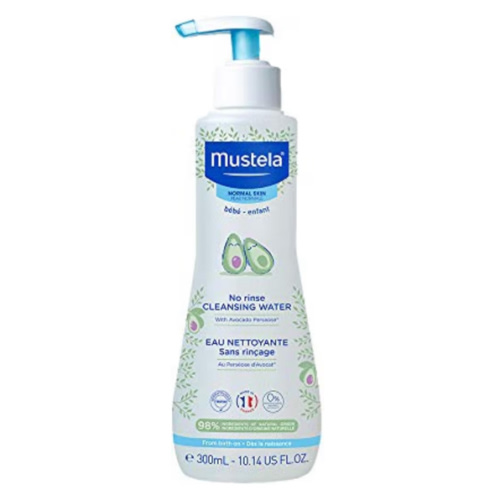 Mustela Baby Cleansing Water - No-Rinse Micellar Water - with Natural Avocado & Aloe Vera - for Baby's Face, Body & Diaper - 1 or 2-Pack - Various Sizes