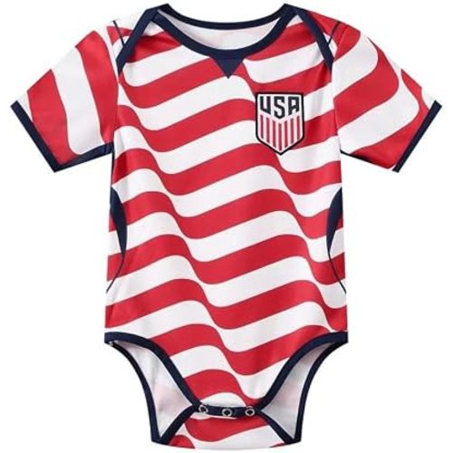 Newborn Baby Bodysuit Unique National Soccer Baby Cute Costumes U-S-A Mexican Eagle Design Home Away
