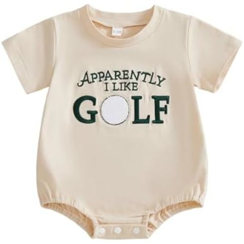 Baby Boy Golf Outfit Daddys Future Golfing Buddy Bubble Romper Onesie Long Sleeve Sweatshirt Romper Fall Jumpsuit