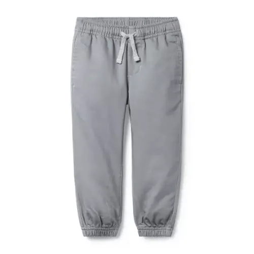 Boy Earl Grey The Brushed Twill Jogger by Janie and Jack