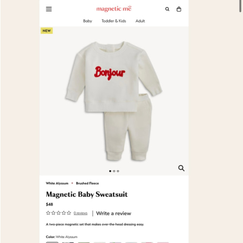 Magnetic Baby Sweatsuit