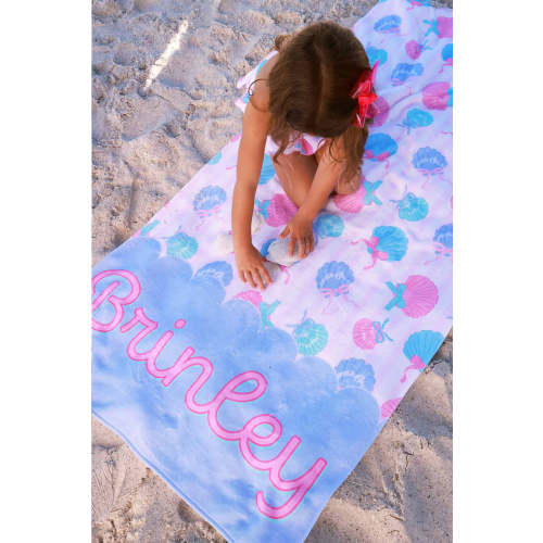 Seaside Sweetie Personalized Kids Beach Towel