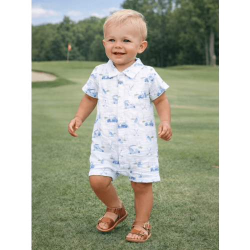 Polo Shortie, Baby Golf Carts Blue 3-6M