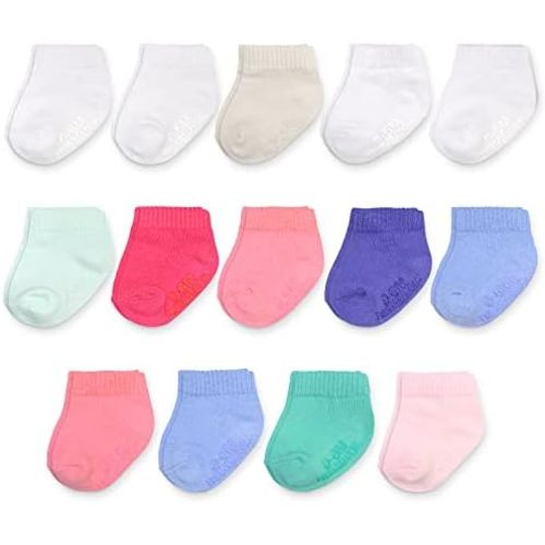 Fruit of the Loom Baby & Toddler Grow & Fit Flex Zones Cotton Stretch Socks - Unisex, Girls, Boys