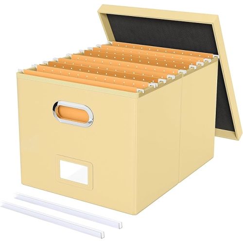 Storage File Box Cream-yellow