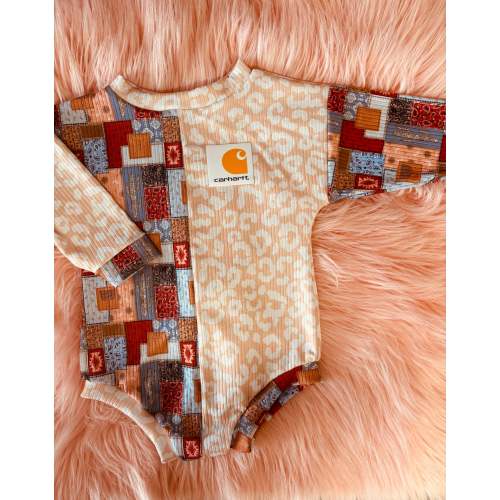 Patched carhartt romper – cherryblossomsewtique