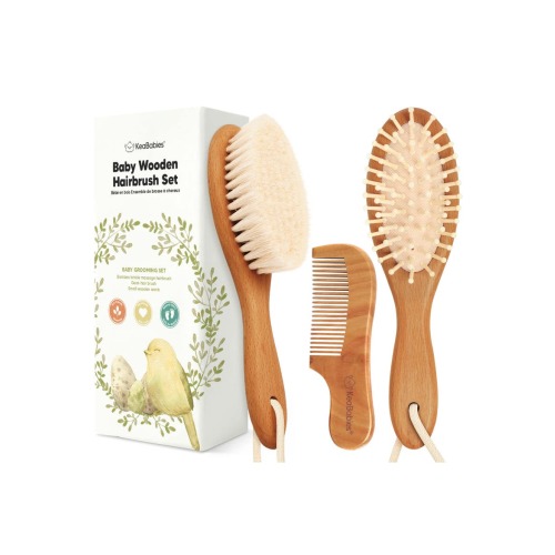 Baby Hair Brush and Comb Set, Medium