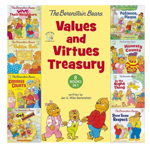The Berenstain Bears Values and Virtues Treasury: 8 Books in 1 (Berenstain Bears/Living Lights: A Faith Story)