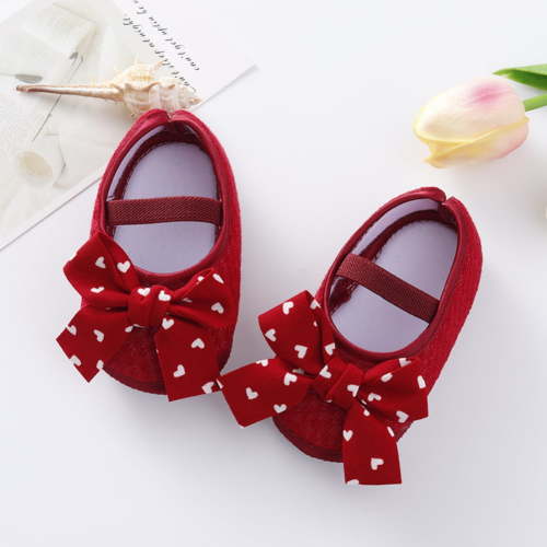Esho Newborn Baby Girls Shoes, Infants Princess Party Shoes, Kids Bowknot Dress Shoes, 0-12M