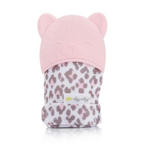 Itzy Ritzy® Cheetah Silicone Teething Mitt - PINK - 0-2 YEARS