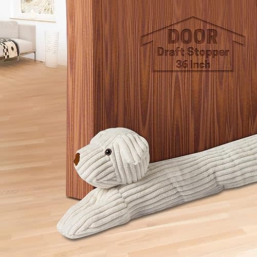 SWISSELITE 36 Inch Under Door Stopper, Decorative Door Noise Blocker, Weighted 3.2 Pounds Animal Air Draft Stopper Soundproof Energy Saver for Door & Window