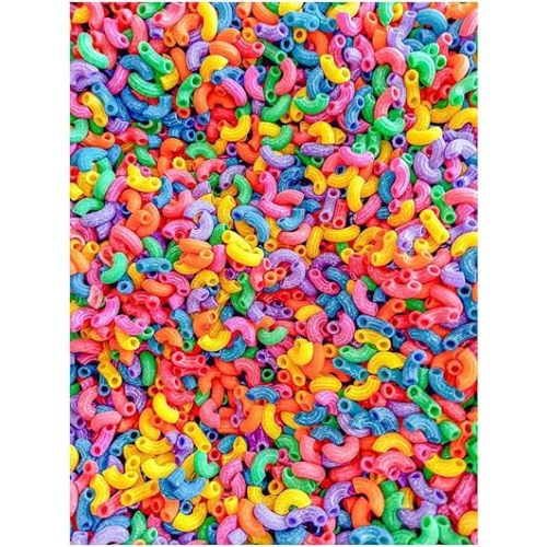 2 Cups of Rainbow Pasta Sensory Bin Filler for Sensory Table - Elbow Noodles