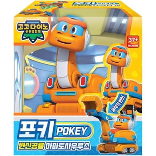 Go Go Dino Transforming Dinosaur Robot Apatosaurus Pokey – Dino & Excavator Modes