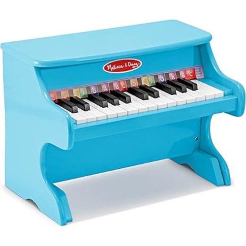 Melissa & Doug Learn-to-Play Piano with 25 Keys and Color-Coded Songbook - Blue