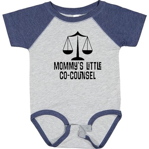 inktastic Mommy Little Co Counsel Lawyer Baby Bodysuit