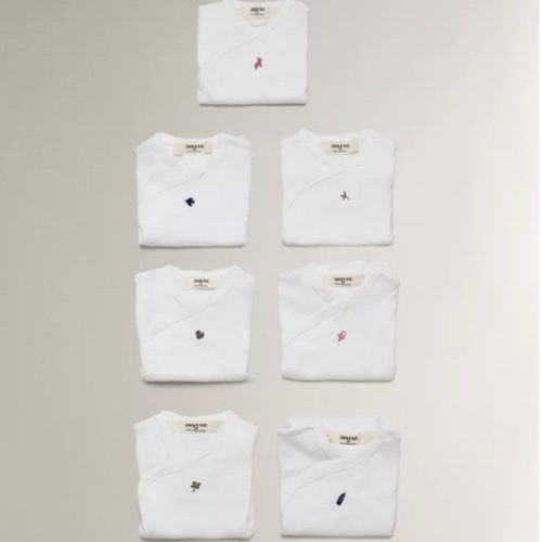 EMBROIDERED COTTON BODYSUIT SET (PACK OF 7) - Oyster-white | ZARA United States