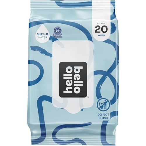 Hello Bello Premium Fragrance-Free Travel Size Baby Wipes, with Chamomile & Aloe Extracts for Sensitive Skin - 1 Resealable Pack : 20 Total Wipes (Pack of 10)