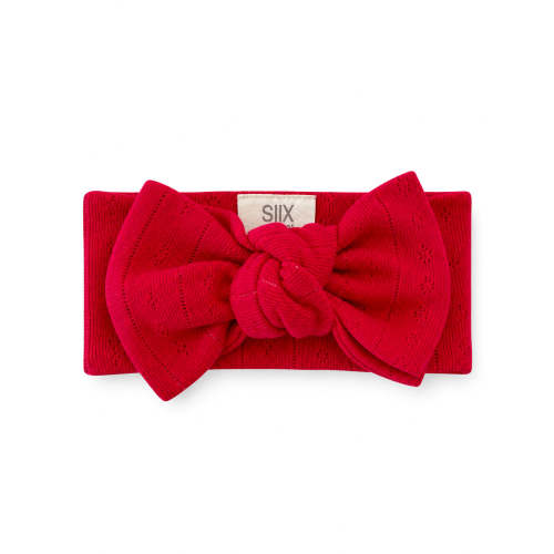 Red / Organic Pointelle Bow – SpearmintLOVE