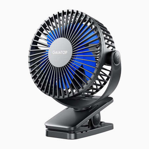 Pink-360° Baby-Safe Clip Fan 10H Runtime, 25dB Quiet & Military-Durable for Stroller/Desk CF-40
