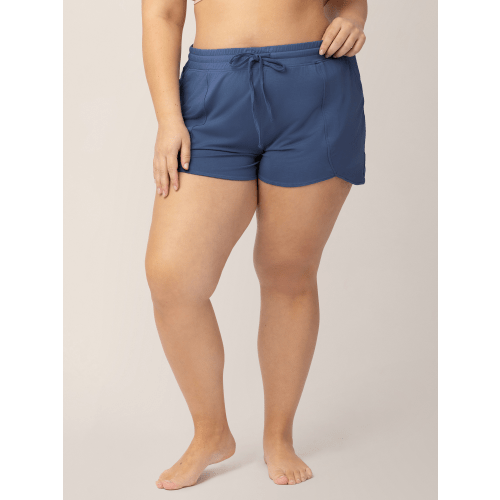 Bamboo Maternity & Postpartum Lounge Short | Slate Blue - Kindred Bravely
