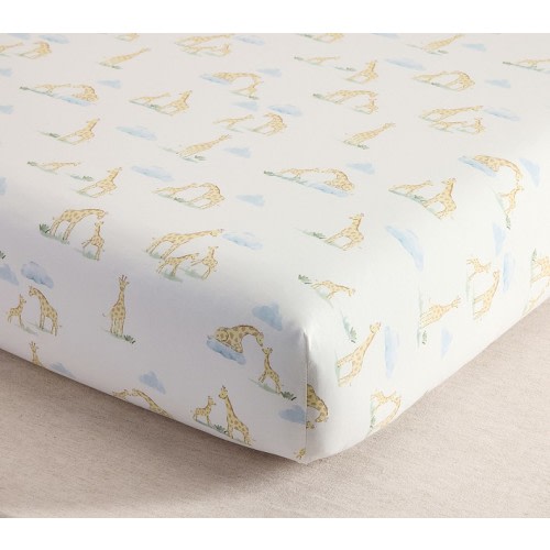 Luxe Critter Organic Cotton Crib Fitted Sheet