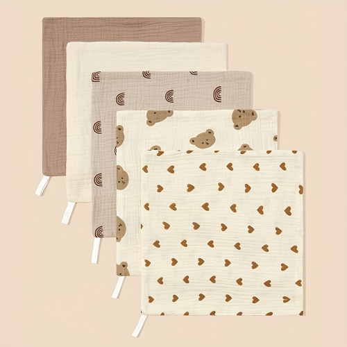 5pcs baby bibs newborns infants soft absorbent drool bibs - Temu