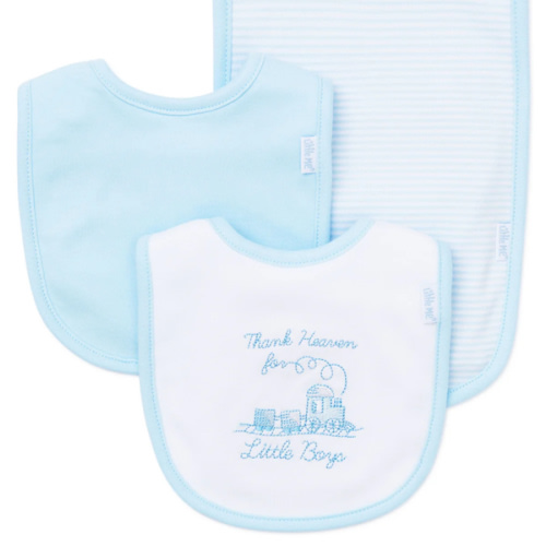 Thank Heaven For Little Boys Bib & Burp Set