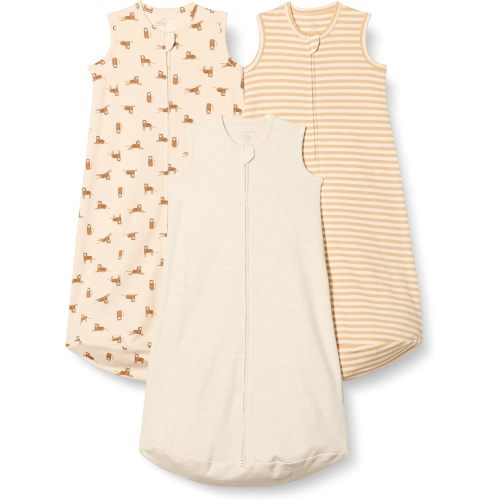 Amazon Essentials Unisex Babies' Cotton Sleep Sack, Wearable Blanket, 0.5 TOG, Pack of 3