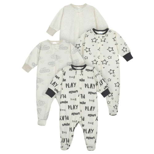 Onesies Brand Baby Boy or Girl Gender Neutral Sleep 'N Play Footed Pajamas, 4-Pack
