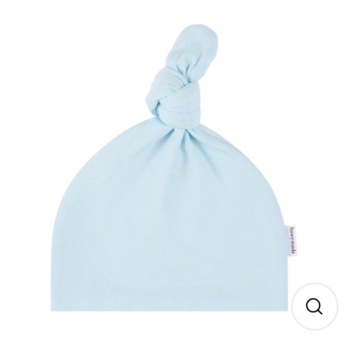 Top Knot Beanie - Sky