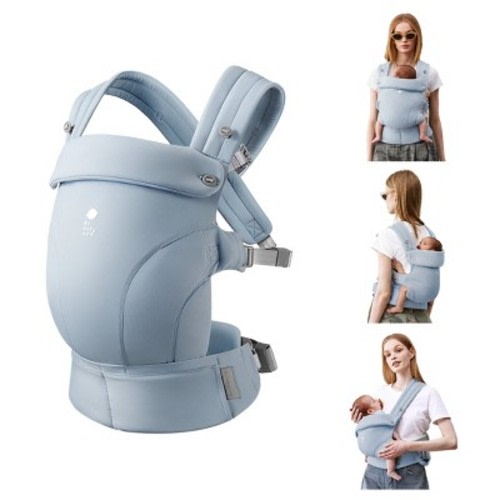 Bc Babycare CocoonGo Baby Carrier Ergonomic,Soft Adjustable,Hip Support, Breathable Fabric, Soft Blue