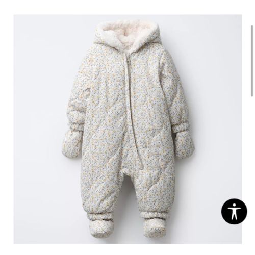 NYLON ROMPER WITH DETACHABLE MITTENS AND BOOTIES, FLORAL PRINT - Multicolored | ZARA United States