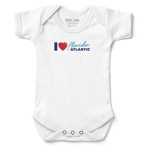 Florida Atlantic Owls Chad & Jake Newborn & Infant I Heart Bodysuit - White