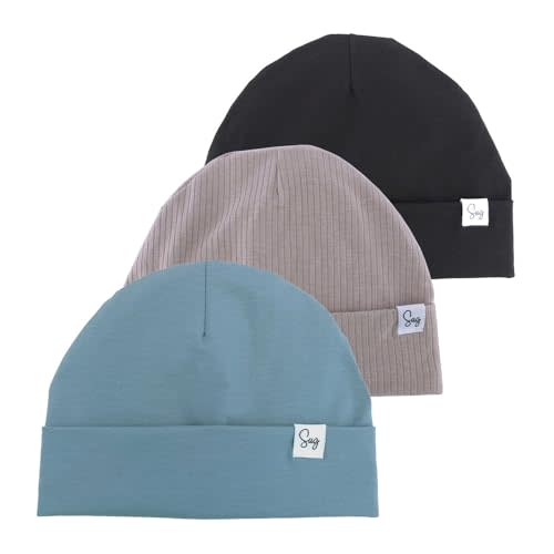 Jersey Beanie Hat for Newborn Baby Boys Girls Silky Satin Lined Hats Bonnet Toddler Infant Little Kids Beanies Caps