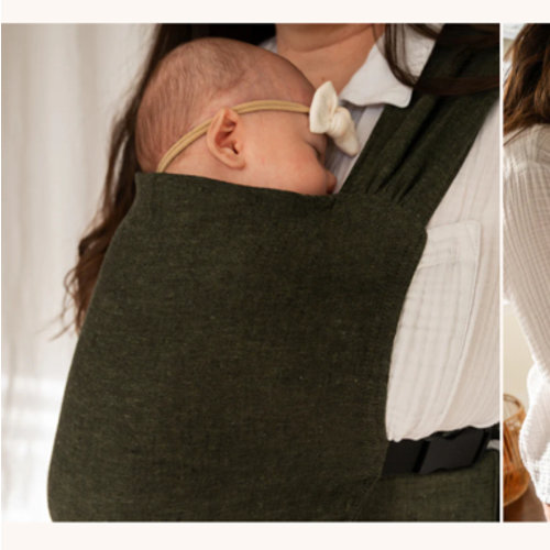 Type: Sprout Newborn Carrier - Black/ Dark green or white and black striped