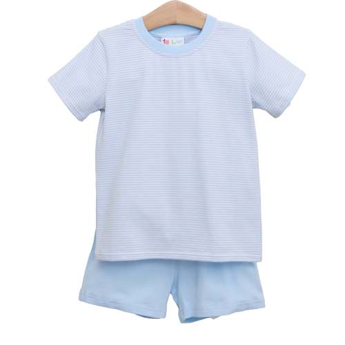 Graham Short Set- Light Blue Stripe